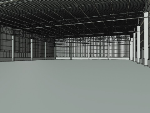 Warehouse Interior 9b 3D-Modell