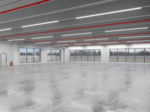 Industrial Hall Interior 7 S 3D Model
