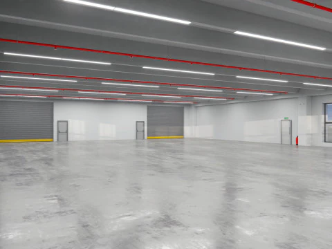Industrial Hall Interior 7 S 3D Model