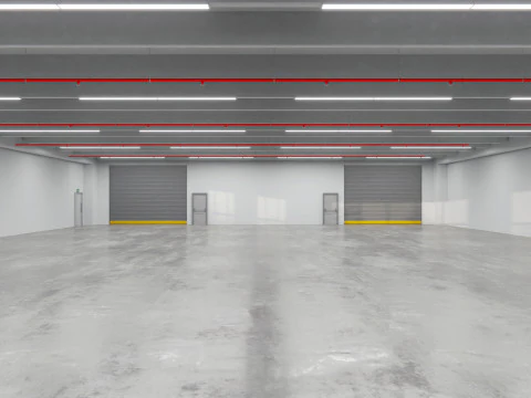 Industrial Hall Interior 7 S 3D Model