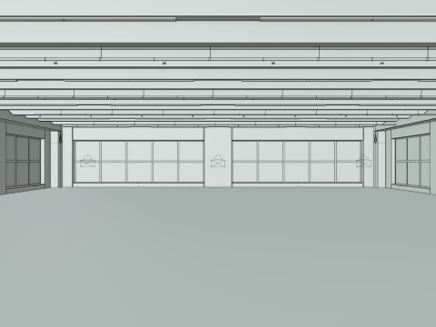 Industrial Hall Interior 7 S 3D-Modell
