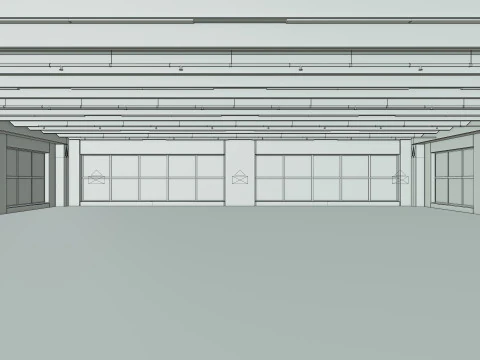 Industrial Hall Interior 7 S 3D Model