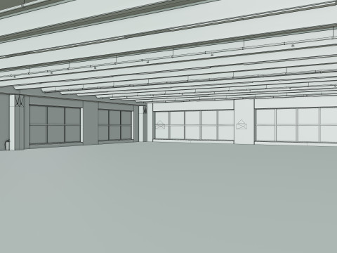 Industrial Hall Interior 7 S 3D-Modell