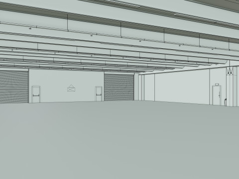 Industrial Hall Interior 7 S 3D-Modell