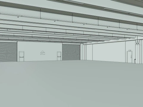 Industrial Hall Interior 7 S 3D Model