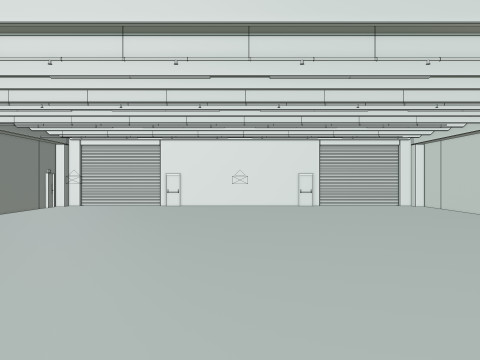 Industrial Hall Interior 7 S 3D-Modell