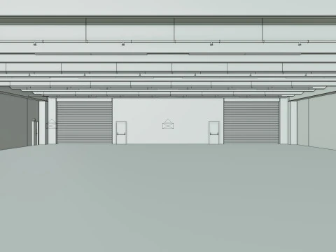 Industrial Hall Interior 7 S 3D Model