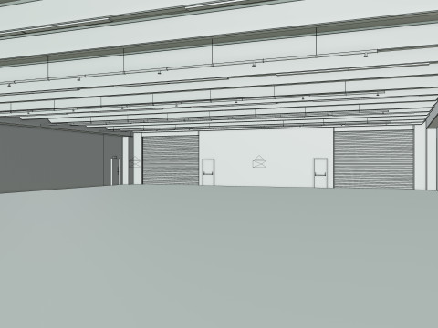 Industrial Hall Interior 7 S 3D-Modell
