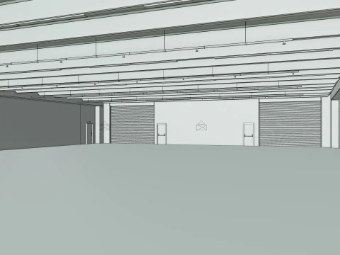 Industrial Hall Interior 7 S 3D Model