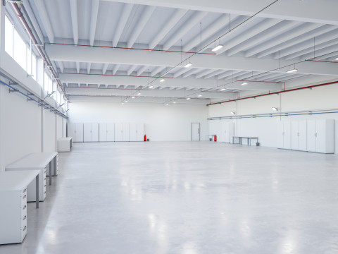 Industrial Hangar Hall Interior 6b 3D-Modell