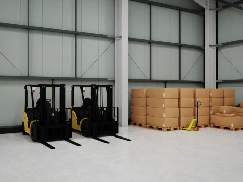 Interno del magazzino 2b Modello 3D