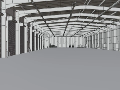 Interno del magazzino 2b Modello 3D