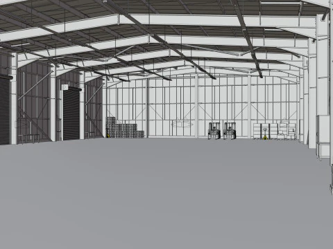 Interno del magazzino 2b Modello 3D