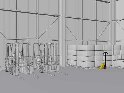 Warehouse Interior 2b 3D 模型