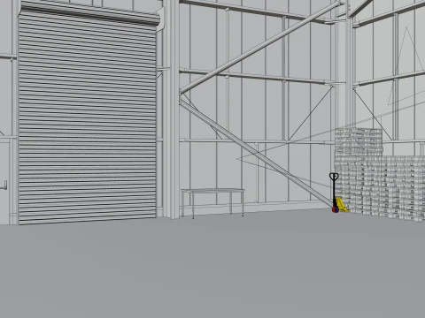 Interno del magazzino 2b Modello 3D