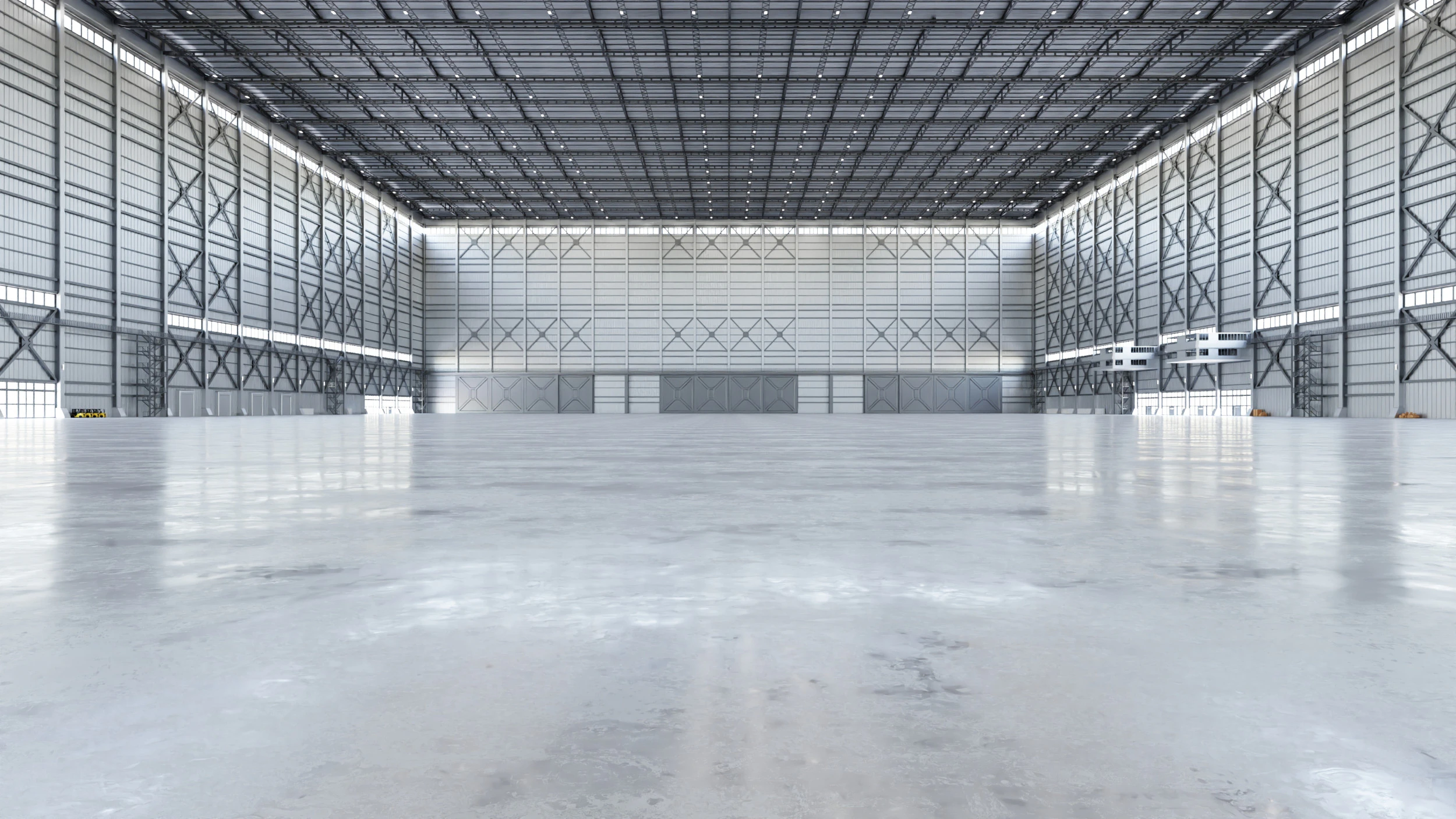 Interior do sal&atilde;o do hangar de avi&atilde;o 3b Modelo 3D .c4d .max .obj .3ds .fbx .stl .blend 