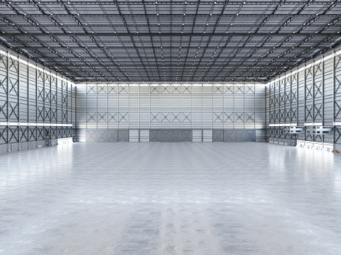 Airplane Hangar Hall Interior 3b Modèle 3D
