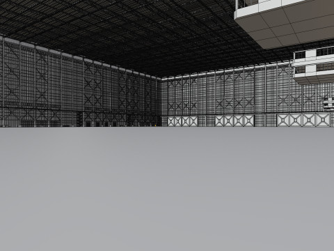 Airplane Hangar Hall Interior 3b Modèle 3D