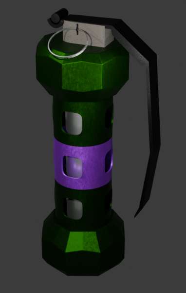 Stun Grenade low-poly Model 3D .c4d .max .obj .3ds .fbx .stl .blend