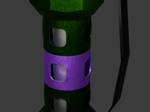 Stun Grenade low-poly 3D Model