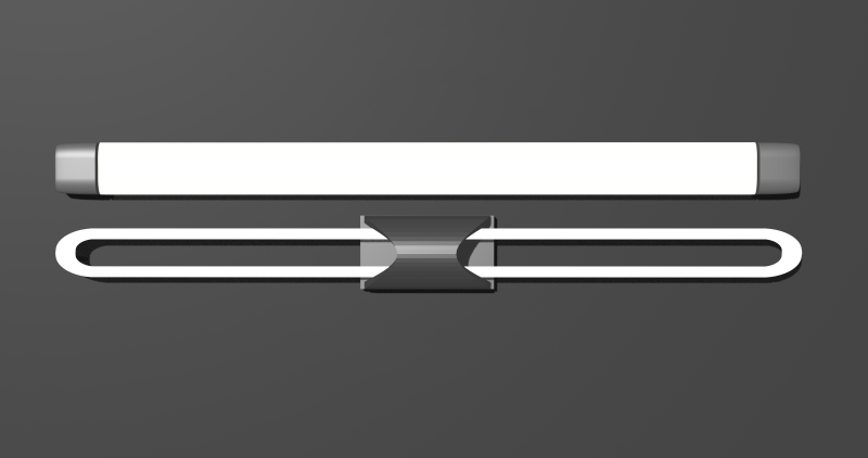 Fluorescent lamp 3D-Modell .c4d .max .obj .3ds .fbx .stl .blend