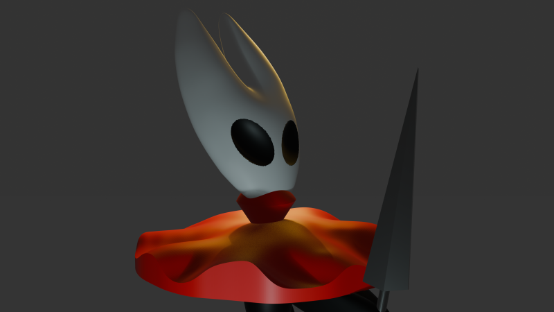 Hornet Hollow Knight Fan Art 3D Model .c4d .max .obj .3ds .fbx .stl .blend 