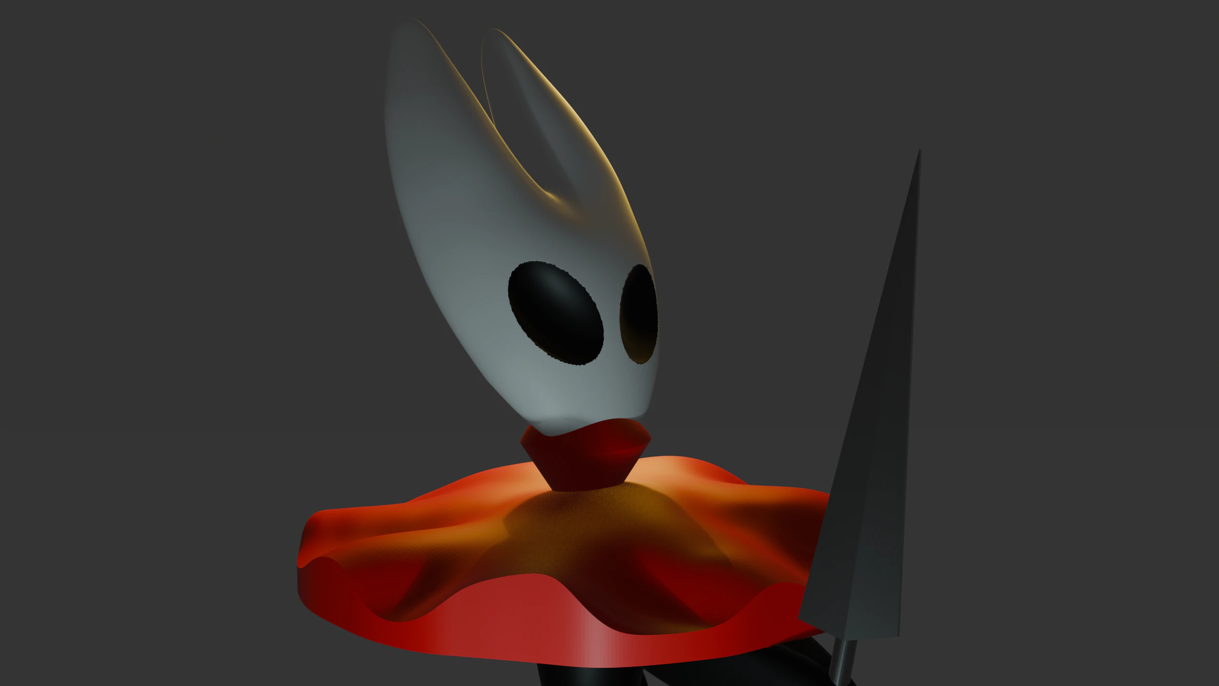 Hornet Hollow Knight Fan Art 3D Model .c4d .max .obj .3ds .fbx .stl .blend 
