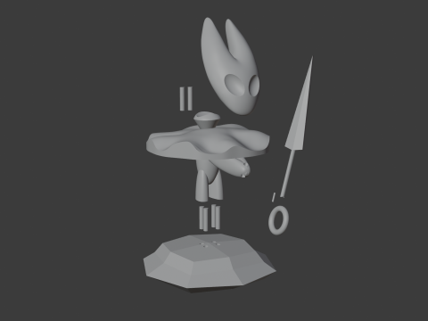 Hornet Hollow Knight Fan Art 3D Model