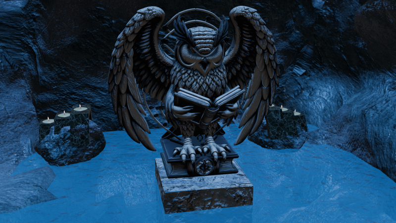 El Guardin del Conocimiento-The Guardian of Knowledge 3D मॉडल .c4d .max .obj .3ds .fbx .stl .blend