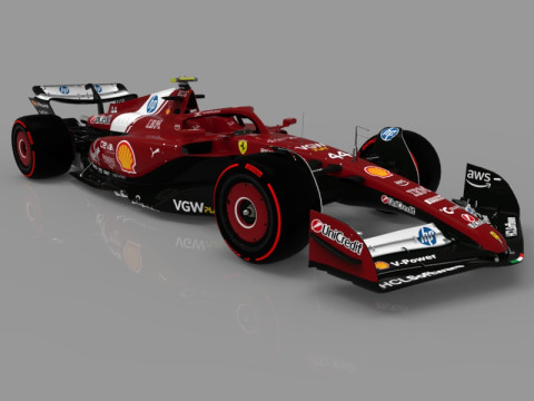 F1 Ferrari SF-25 3D Model