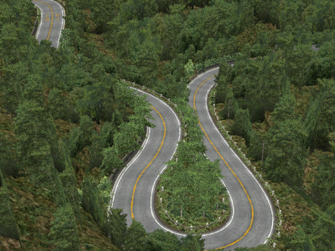 Akagi Mountain Japan Track Modello 3D