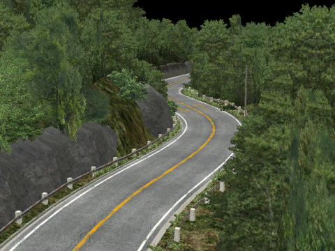 Akagi Mountain Japan Track 3D Model