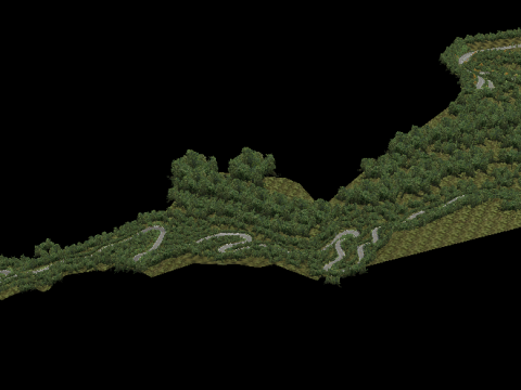 Akagi Mountain Japan Track 3Dモデル