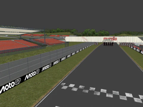 Pista de Mugello It&aacute;lia MotoGp Modelo 3D