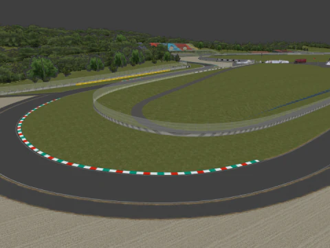 Pista de Mugello It&aacute;lia MotoGp Modelo 3D