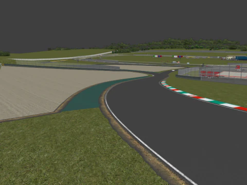 Pista de Mugello It&aacute;lia MotoGp Modelo 3D