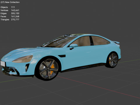 Xiaomi SU7 2025 Model 3D