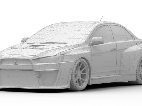 Mitsubishi Lancer Evolution X - 2008-2011 3D Модель