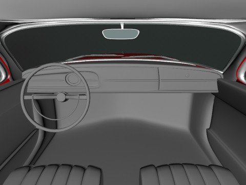 1954 Hudson Hornet Coupe Modelo 3D