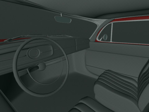 1954 Hudson Hornet Coupe Modelo 3D