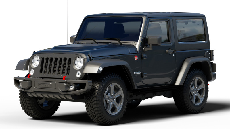 Jeep Wrangler Rubicon Recon JK 2017 Modello 3D .c4d .max .obj .3ds .fbx .stl .blend