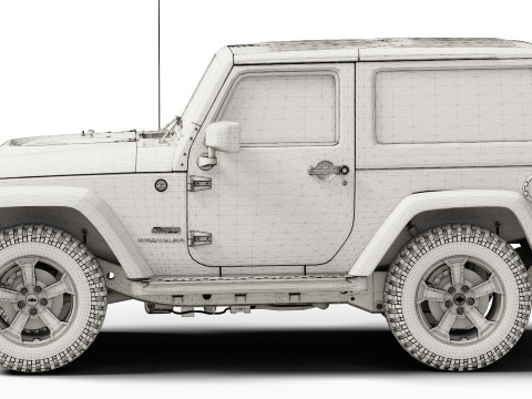 Jeep Wrangler Rubicon Recon JK 2017 Modello 3D