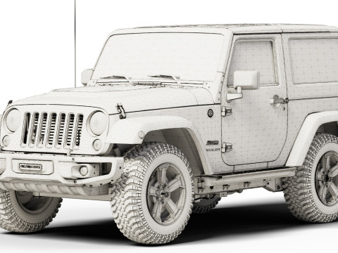 Jeep Wrangler Rubicon Recon JK 2017 Modello 3D