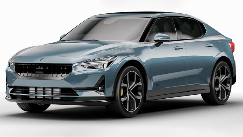 Polestar 2 2020 electric coupe 3D Model .c4d .max .obj .3ds .fbx .stl .blend