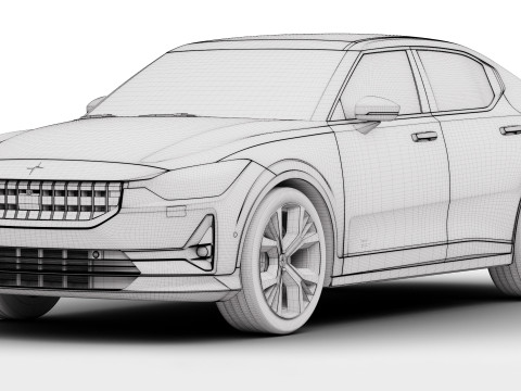 Polestar 2 2020 electric coupe 3D Model