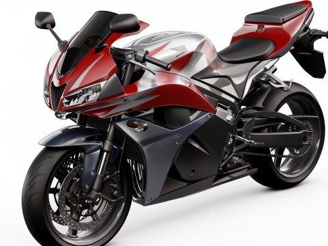 High-Detail Motorcycle Honda CBR600RR 2009 3D Модель