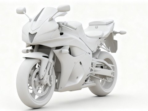 High-Detail Motorcycle Honda CBR600RR 2009 3D Модель