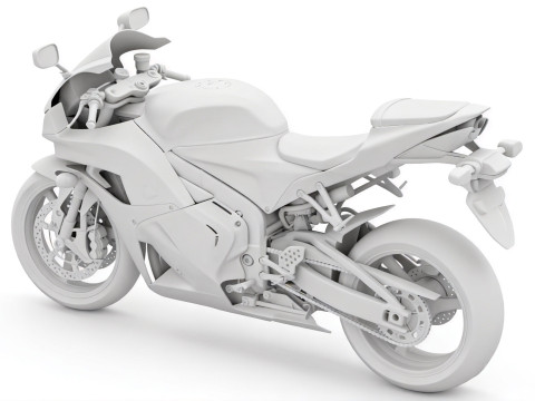 High-Detail Motorcycle Honda CBR600RR 2009 3D Модель