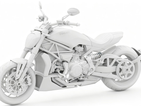High-Detail Motorcycle Ducati X-Diavel 2016 3D Modell