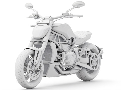 High-Detail Motorcycle Ducati X-Diavel 2016 3D Modell